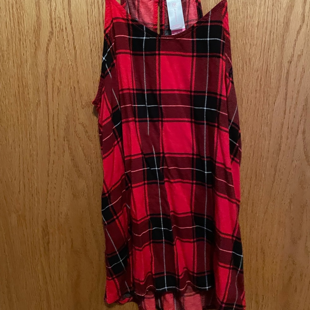 Cute flannel tank - barely worn